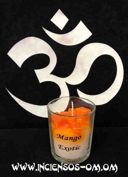 Vela vaso aroma Mango